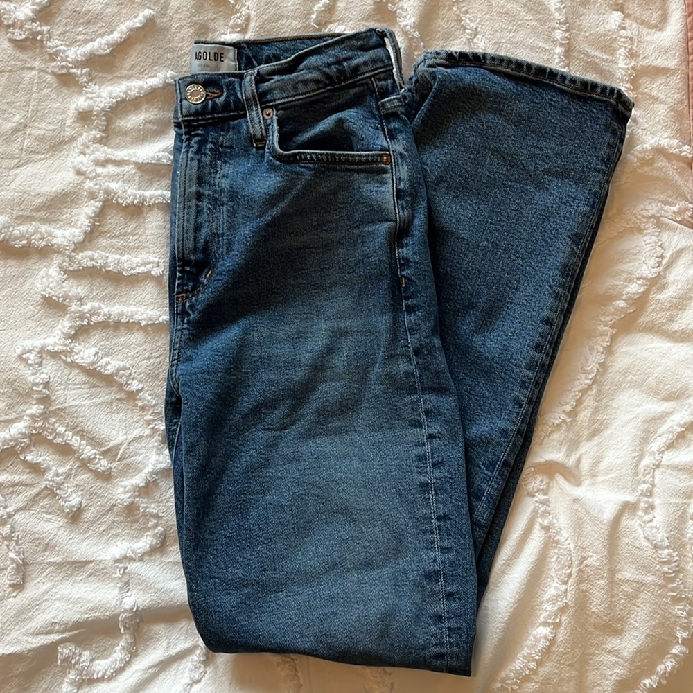 AGOLDE high rise bootcut jeans
